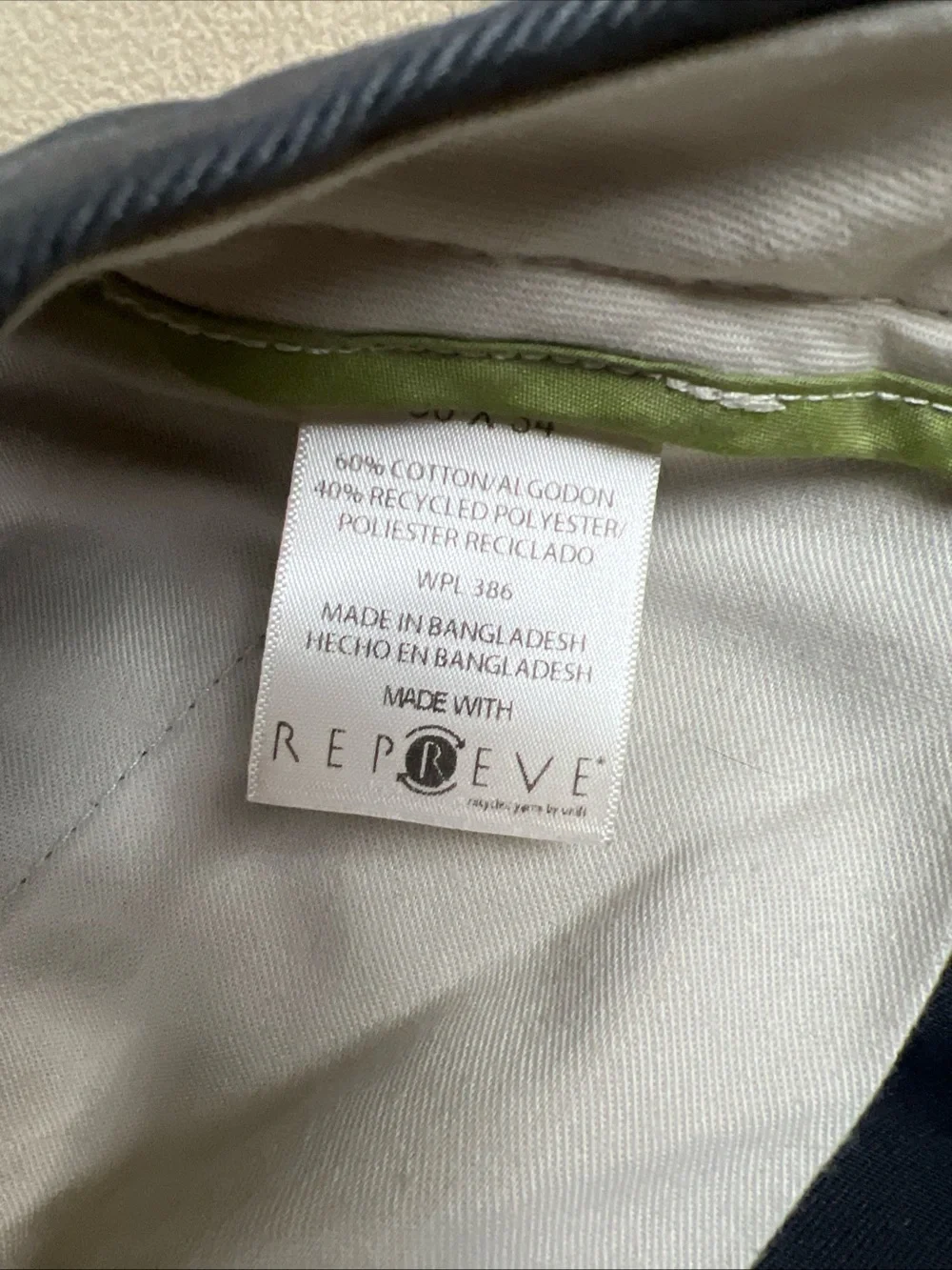 Haggar Relaxed Straight Khaki Pants, Dark Grey. Repreve. Men's Sz 36x34